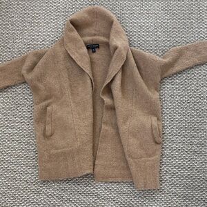 Banana Republic Warm Tan Shawl Collar Cardigan 100% Cashmere